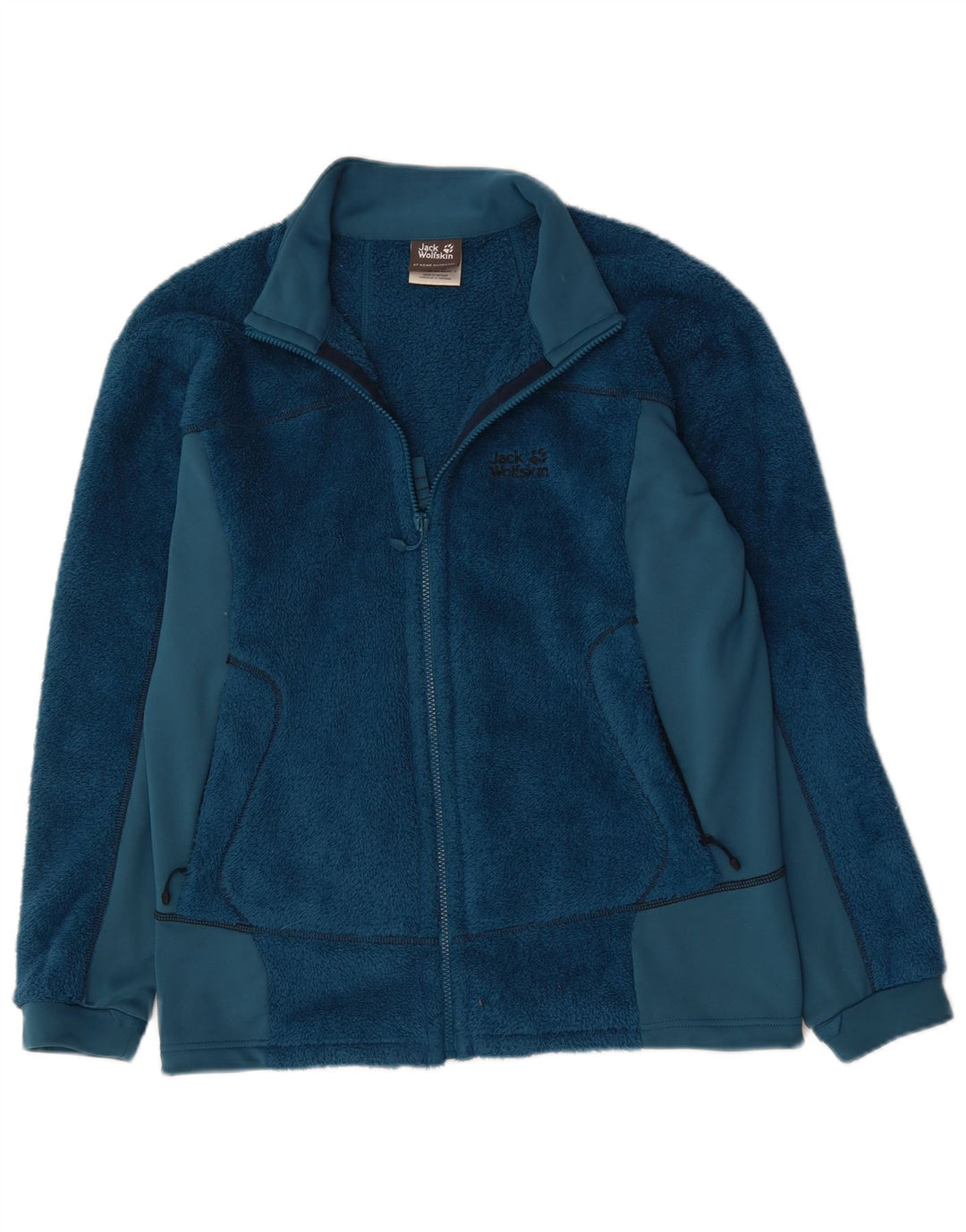 JACK WOLFSKIN Mens Fleece Jacket UK 34 Small Blue Polyester