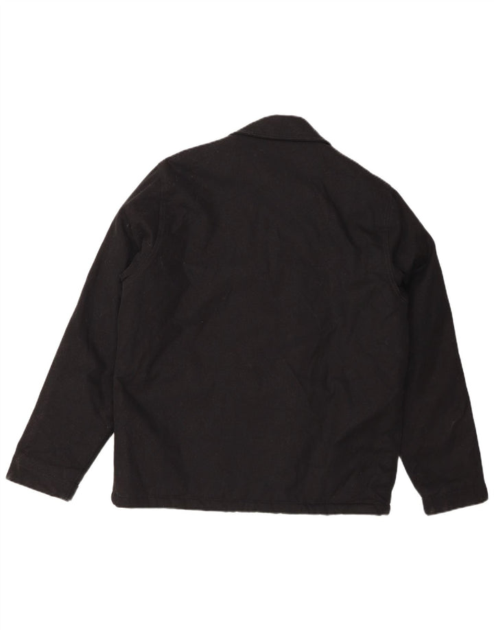 Zara Mens Sherpa Utility Jacket UK 38 Mediano Algodón Negro