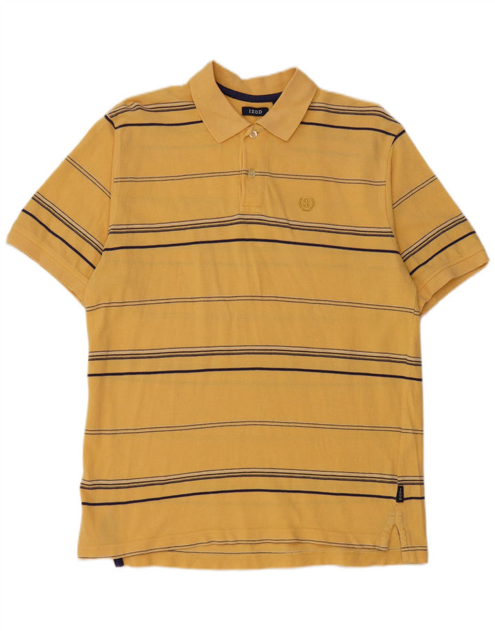 IZOD Polo Hombre Algodón Rayas Amarillo Medio