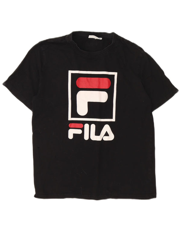Fila Camiseta gráfica para hombre Top XS Algodón negro