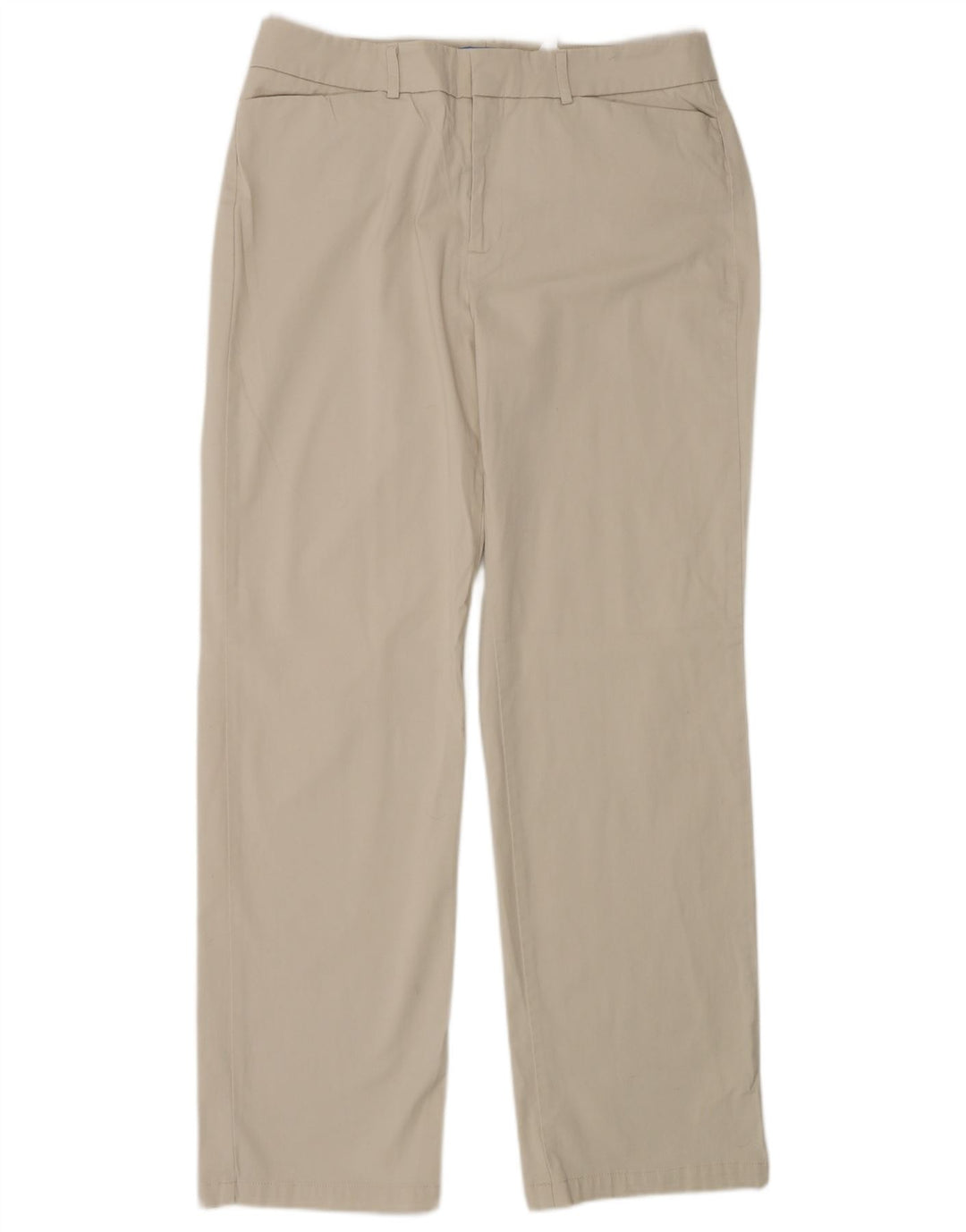 DOCKERS Pantalones casuales rectos para mujer US 12 grande W30 L30 algodón beige
