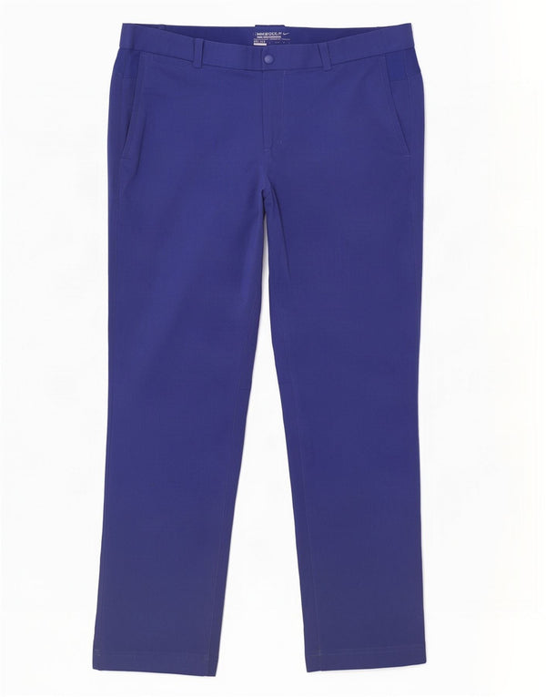 Pantalón chino recto de golf para hombre Nike W34 L32 Poliéster azul