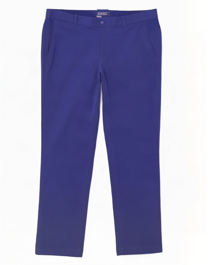 Pantalón chino recto de golf para hombre Nike W34 L32 Poliéster azul