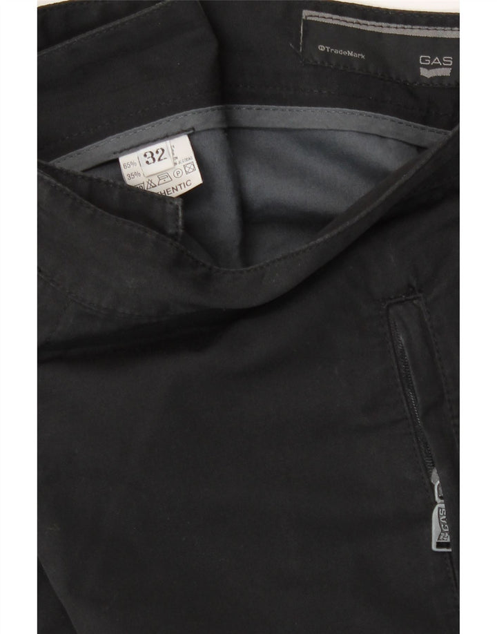 Pantalón chino recto Gas para hombre W32 L33 Poliéster negro