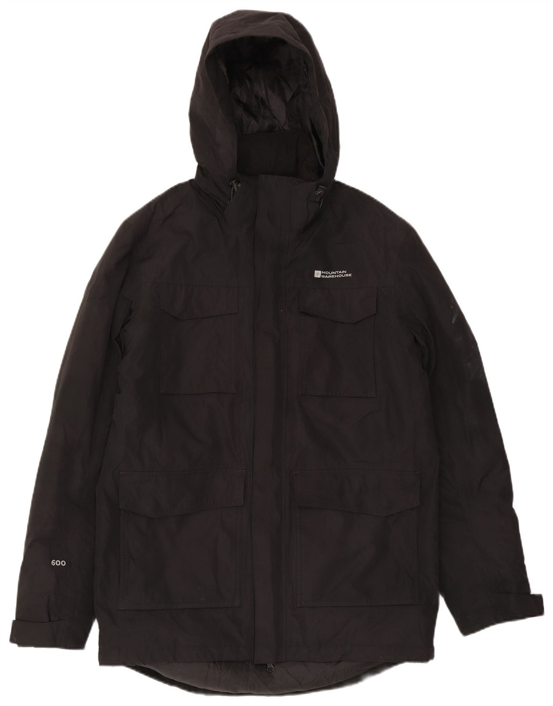 Abrigo acolchado con capucha para hombre Mountain Warehouse ES 38 Mediano Negro Poliéster