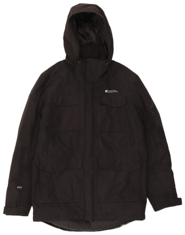 Abrigo acolchado con capucha para hombre Mountain Warehouse ES 38 Mediano Negro Poliéster