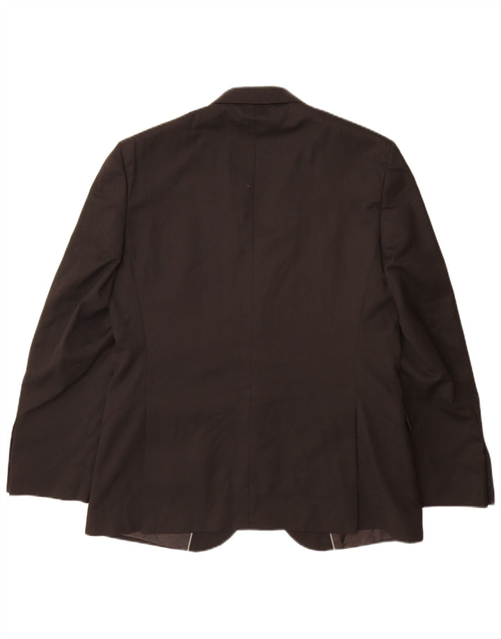 Marks & Spencer Chaqueta tipo blazer de 2 botones para hombre UK 40 Grande Poliéster negro
