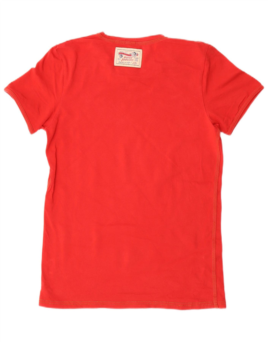 DIESEL Camiseta para mujer Top UK 10 Small Red Cotton