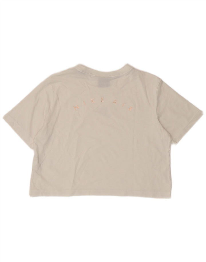 Nike - Camiseta corta con gráfico para mujer, talla 40, talla M, color blanco