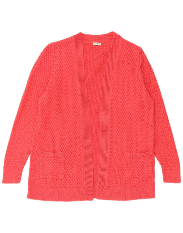 L.L.Bean Suéter tipo cárdigan abierto para mujer UK 46 Grande Algodón rojo