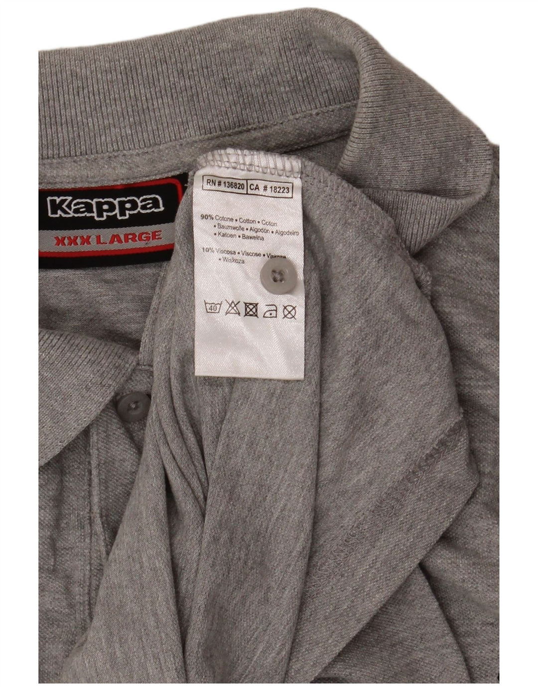 KAPPA Polo Hombre 3XL Algodón Gris