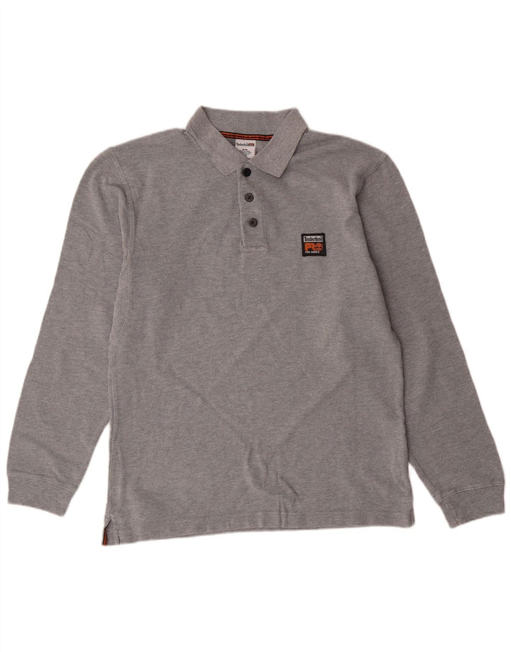 TIMBERLAND Camiseta Hombre Manga Larga Algodón Gris Medio