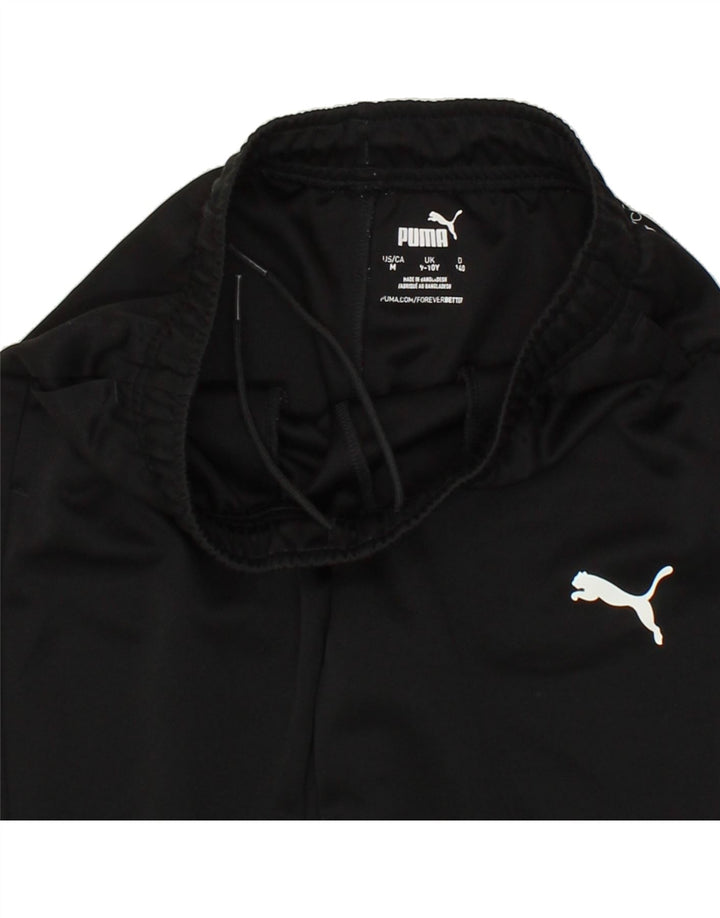 PUMA Boys Tracksuit Trousers 9-10 Years Black Polyester Vintage Puma and Second-Hand Puma from Messina Hembry 