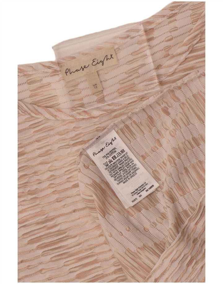 PHASE EIGHT Blusa de manga 3/4 para mujer UK 40 Poliéster rosa medio