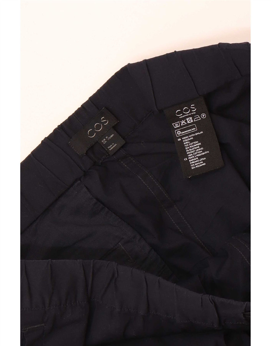 Cos pantalones joggers para hombre mediano W32 L29 algodón azul marino