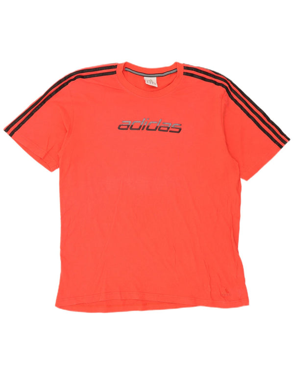 Adidas Hombre Camiseta Gráfica Top XL Algodón Rojo
