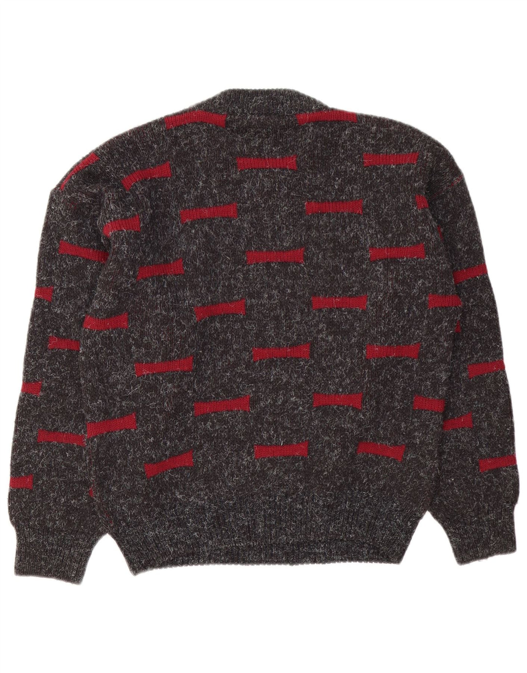 Ciao Hombre Jersey De Cuello Redondo Jersey Gris Medio Geométrico