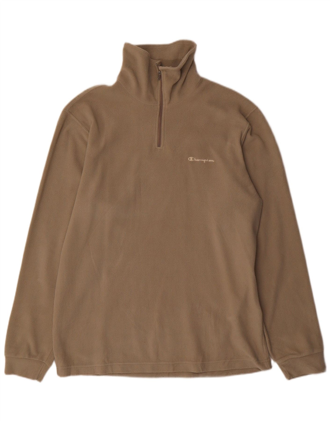 Champion Jersey De Forro Polar Con Cuello Y Cremallera Para Hombre Poliéster Beige Grande