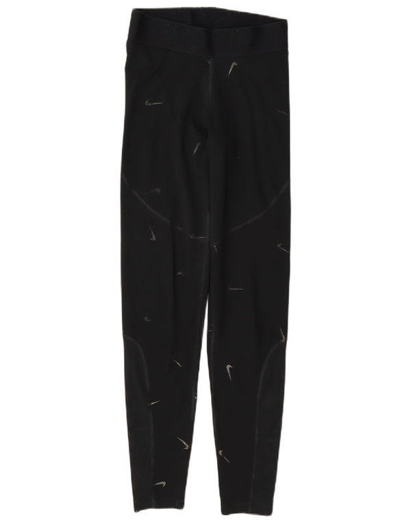 Nike Leggings gráficos para mujer UK 10 Small Poliéster negro
