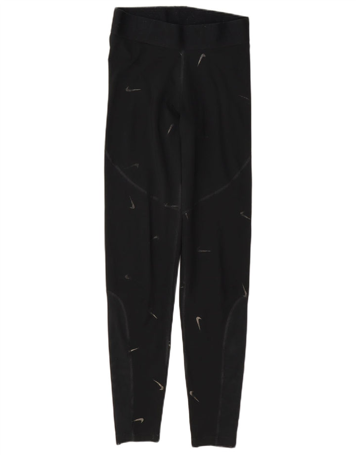 Nike Leggings gráficos para mujer UK 10 Small Poliéster negro