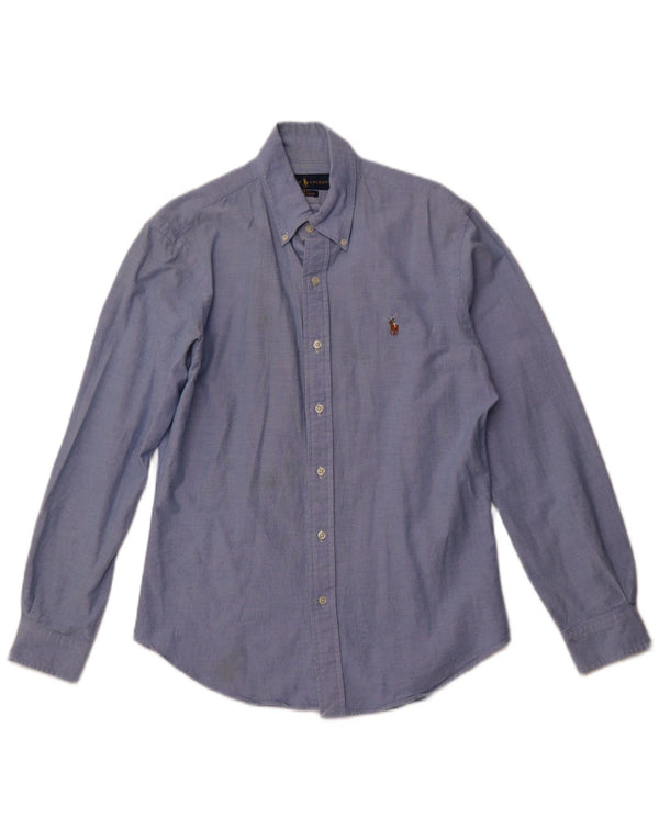 RALPH LAUREN Camisa Oxford elástica y ajustada de algodón azul medio para hombre