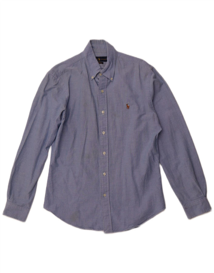 RALPH LAUREN Camisa Oxford elástica y ajustada de algodón azul medio para hombre