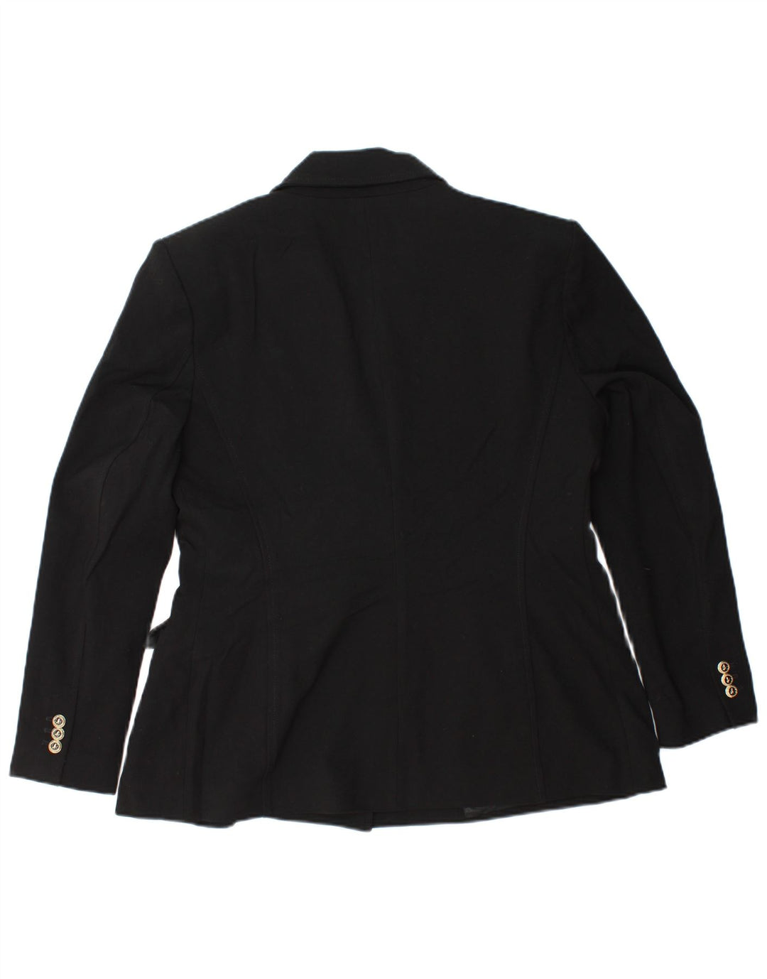 ZARA Mujer Chaqueta Blazer Cruzada ES 40 XL Poliéster Negro