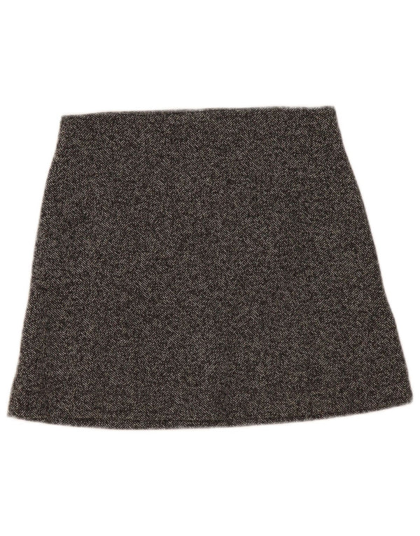 Topshop Falda acampanada para mujer UK 10 Small W28 Algodón en espiga gris