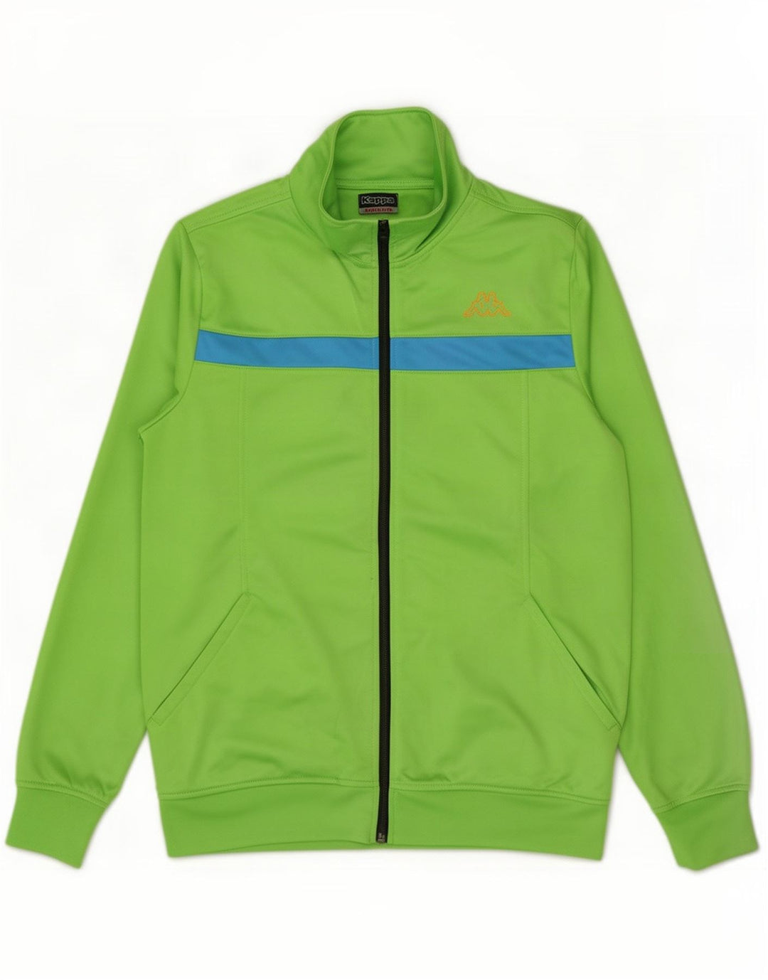 Kappa Hombre Chaqueta De Chándal Top Poliéster Color Block Verde Medio