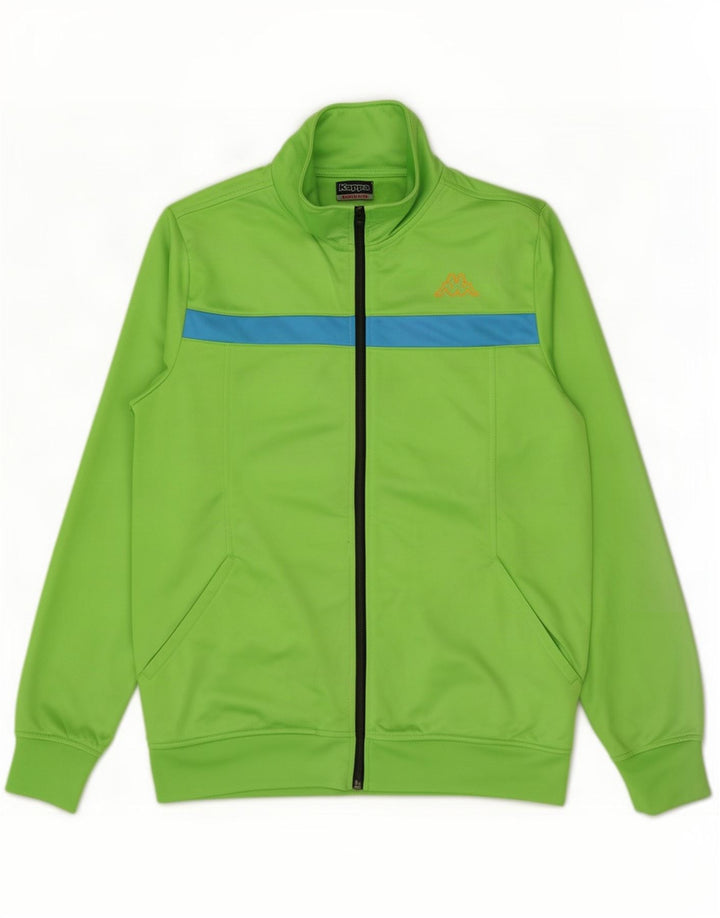 Kappa Hombre Chaqueta De Chándal Top Poliéster Color Block Verde Medio