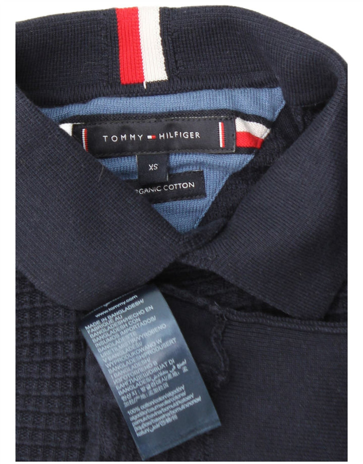 TOMMY HILFIGER Jersey tipo polo de manga corta para hombre XS Azul marino