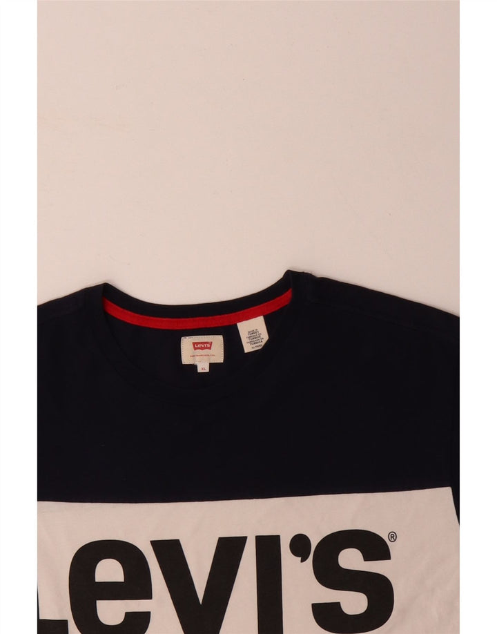 LEVI'S Camiseta gráfica para hombre Top XL Algodón color block multicolor