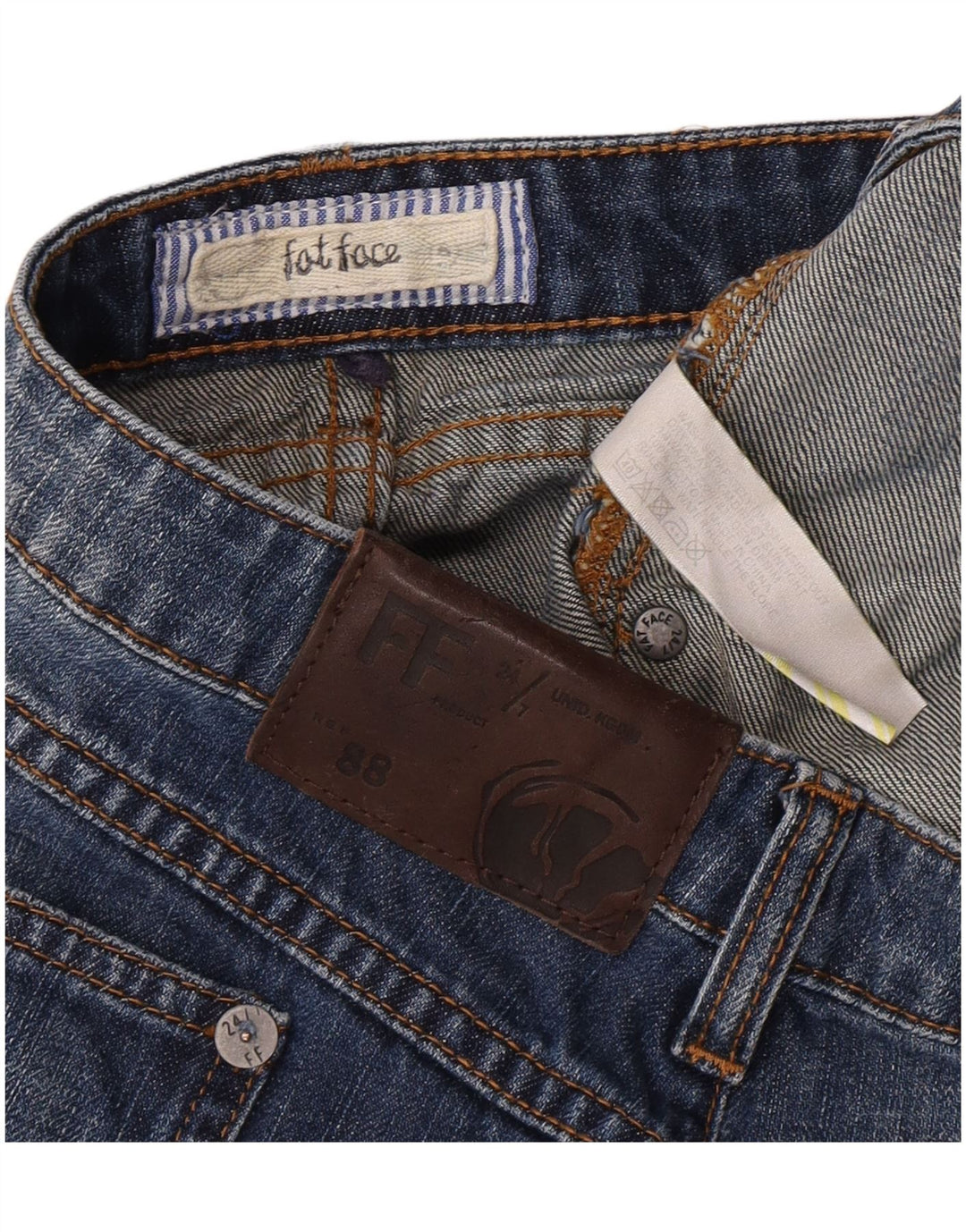 Minifalda vaquera estilo cargo para mujer de Fat Face W36 XL Algodón azul