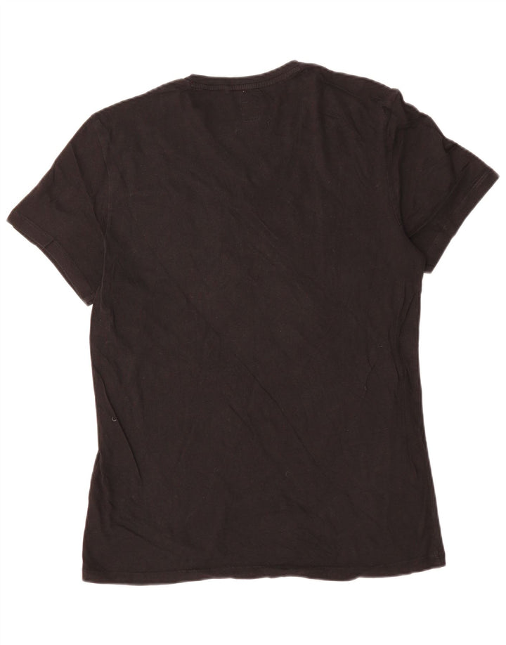 CALVIN KLEIN Camiseta ajustada con gráfico para hombre Top mediano de algodón negro