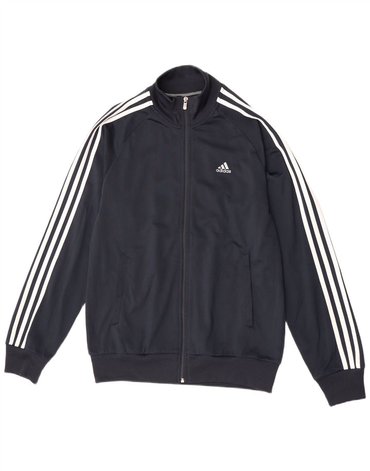 Adidas Mens Clima 365 Chándal Top Chaqueta Pequeña Azul Marino Poliéster