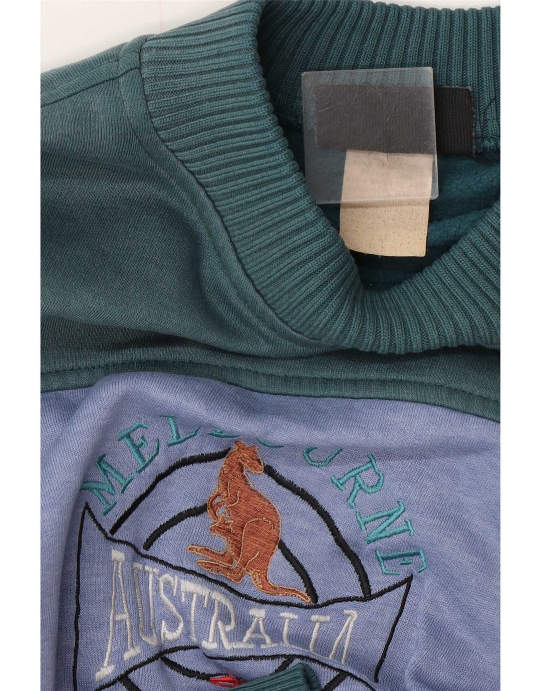 Sudadera gráfica vintage para hombre Jumper XL Verde Colorblock Poliéster