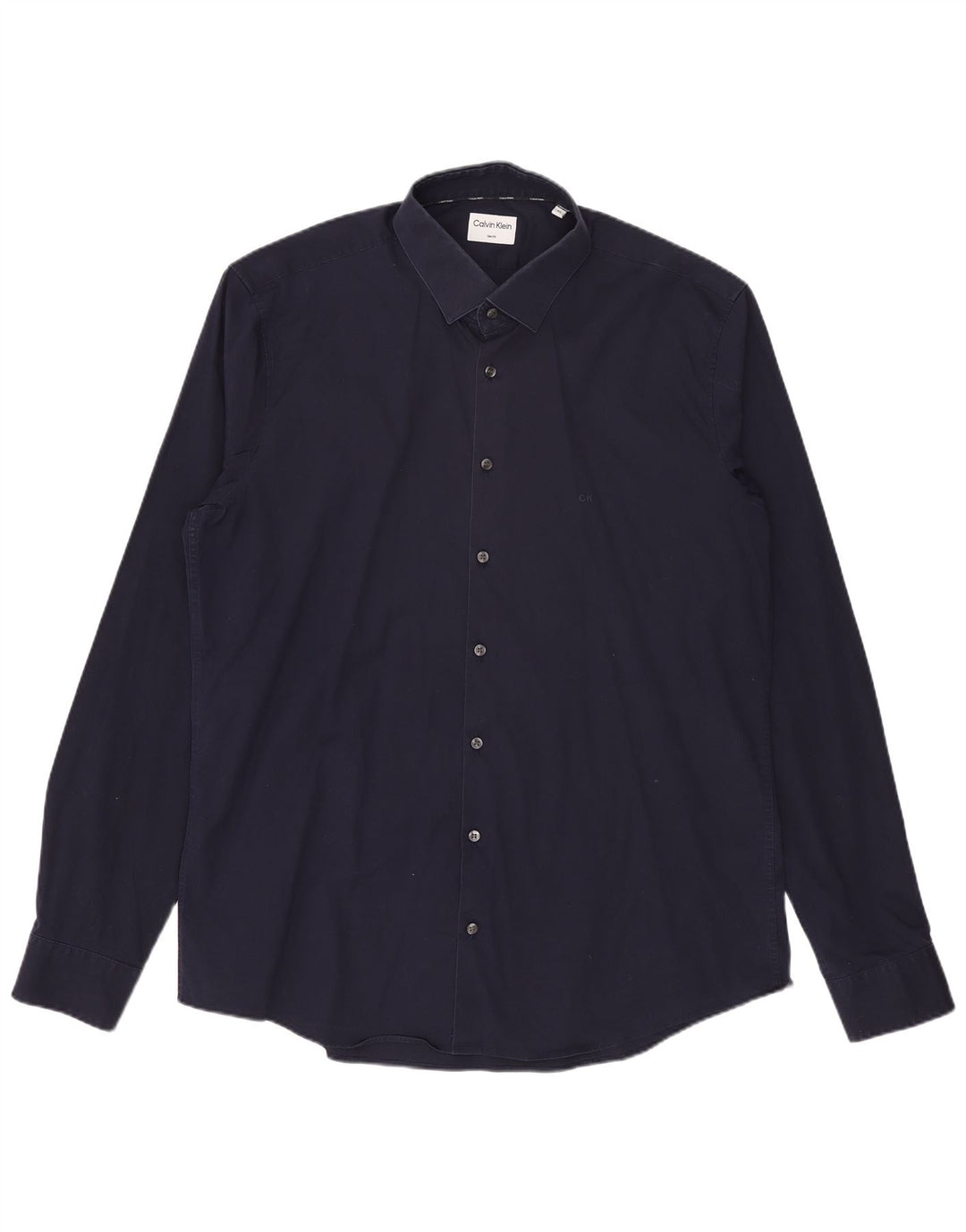 Camisa Calvin Klein Slim Fit para hombre Talla 43 Grande Azul marino