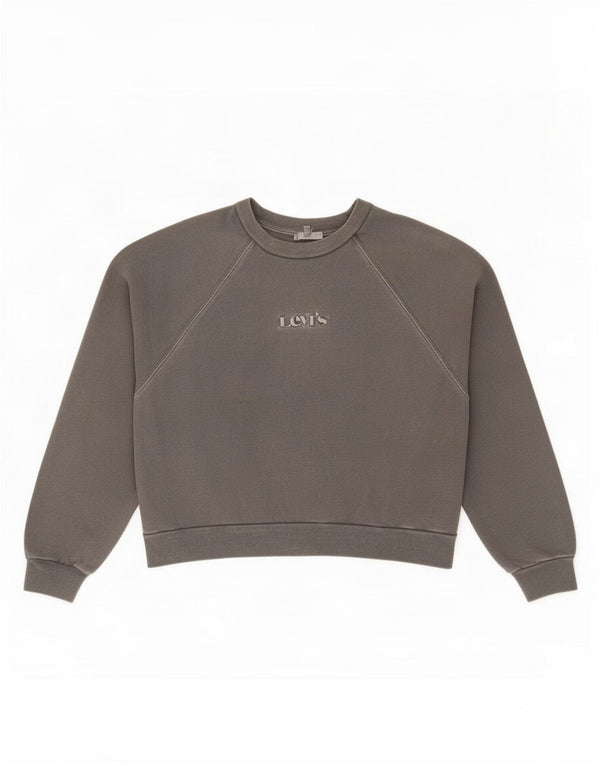 Levi's Sudadera extragrande con gráfico recortado para mujer UK 44 Gris medio