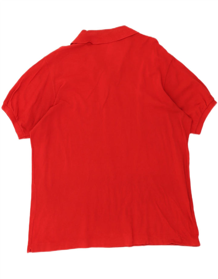 Polo Lacoste para hombre talla 7 2XL rojo
