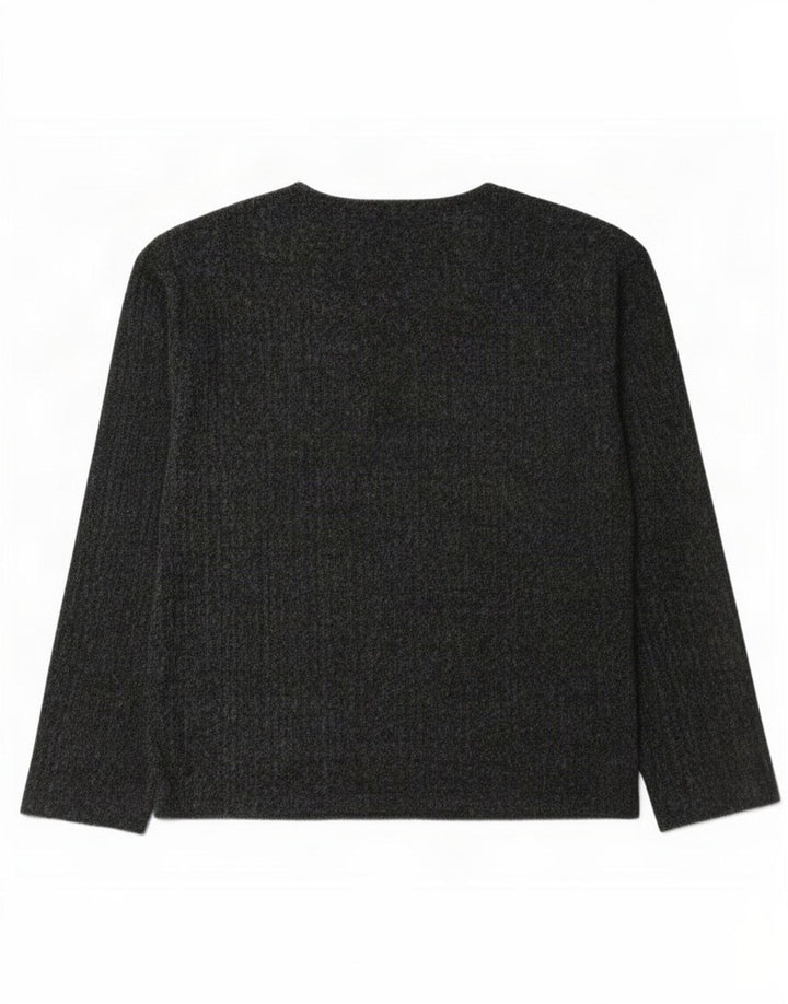 Zara Mujer Top Extragrande Manga Larga UK 10 Small Gris