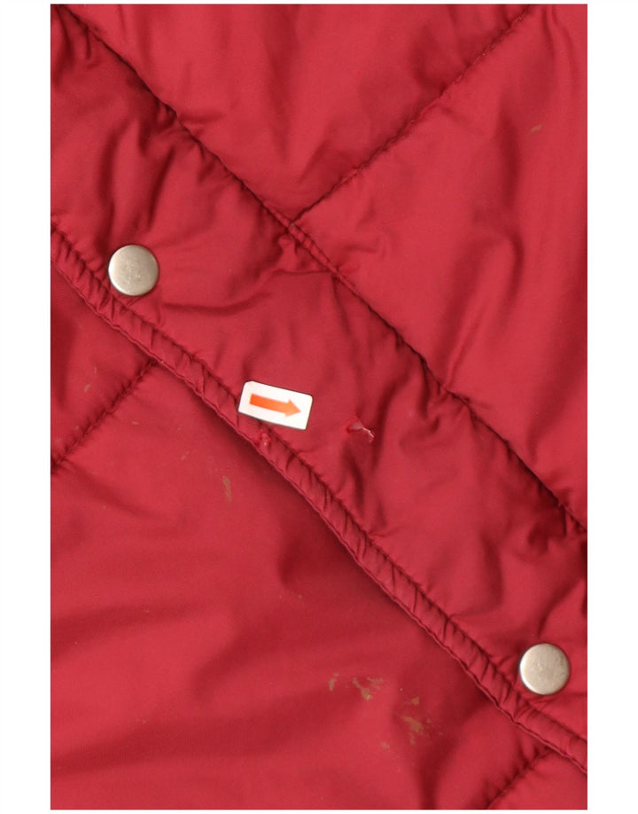 Vintage hombres chaqueta acolchada Reino Unido 42 XL rojo
