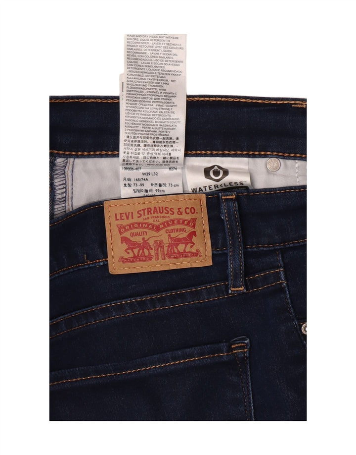 LEVI'S Vaqueros Slim Mujer W29 L30 Algodón Azul Marino