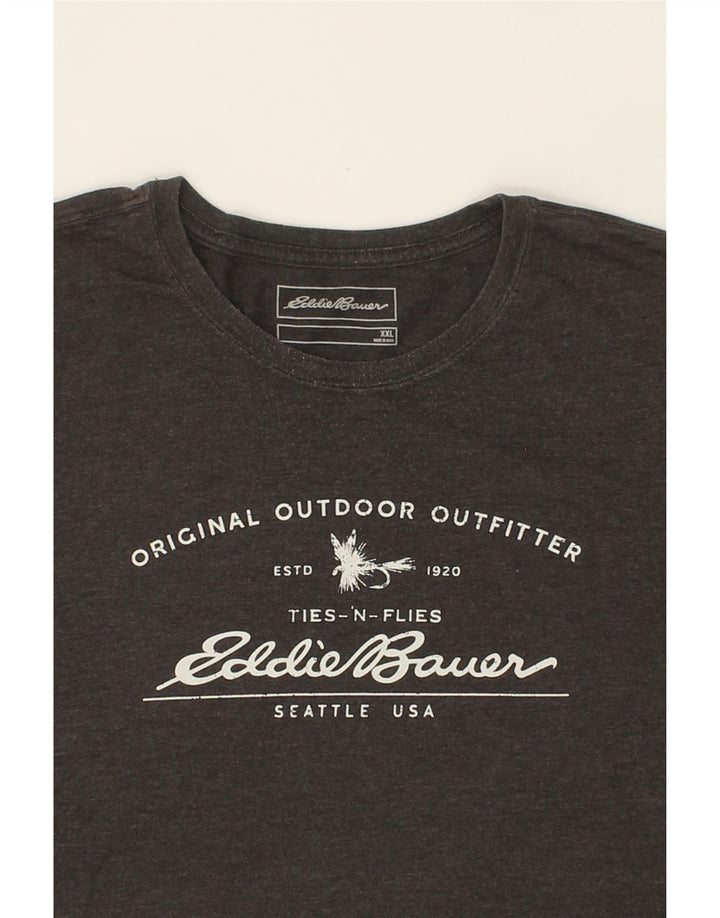 EDDIE BAUER Camiseta gráfica para hombre Top 2XL Gris