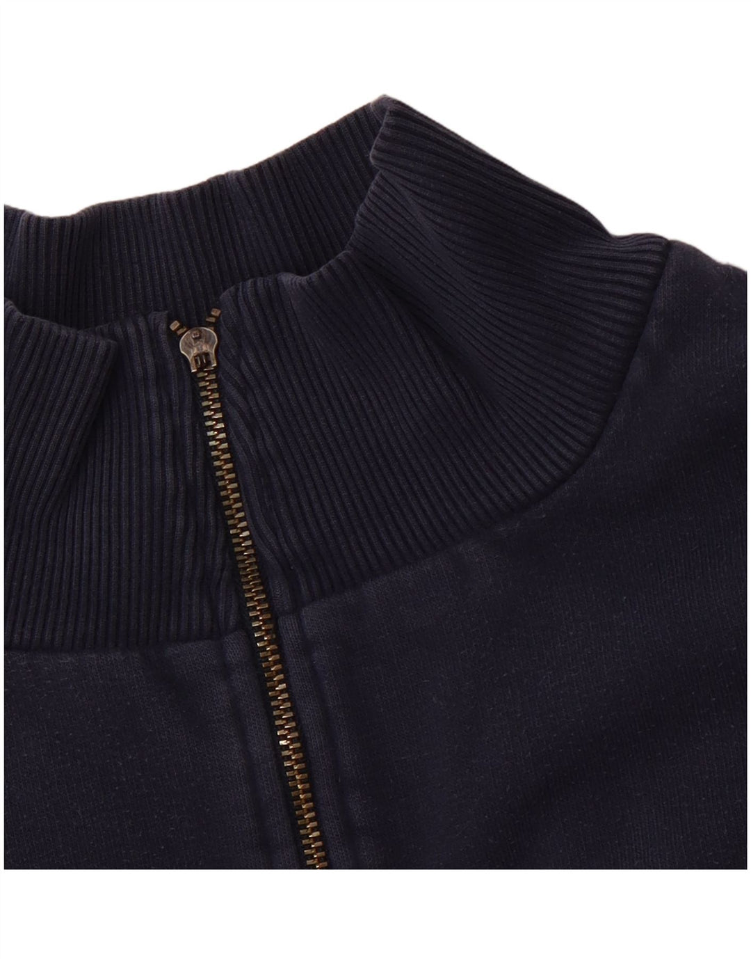 NIKE Sudadera con cremallera y cuello para hombre, talla 45/47, XL, algodón azul marino