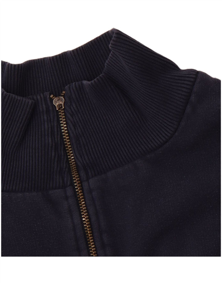 NIKE Sudadera con cremallera y cuello para hombre, talla 45/47, XL, algodón azul marino