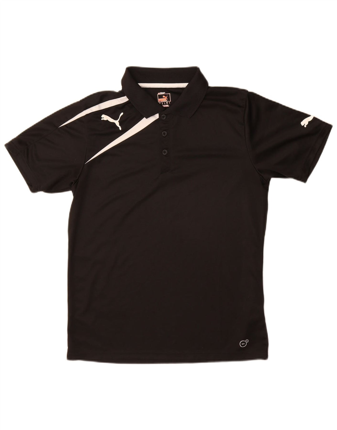 Puma Polo gráfico con diseño colour block en negro mediano para hombre