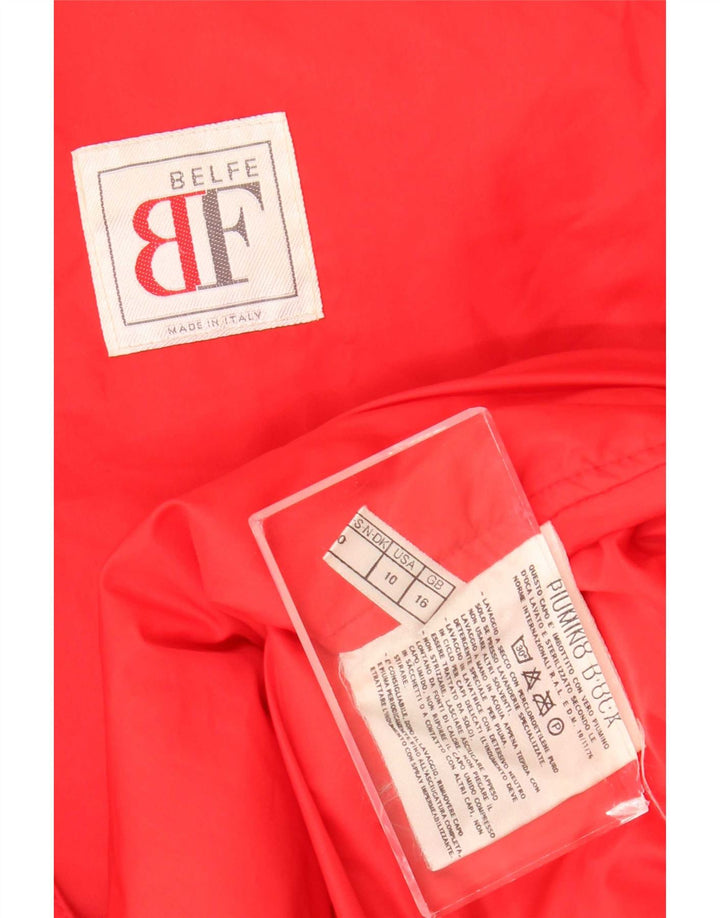 Belfe & Chaqueta acolchada de gran tamaño para mujer Reino Unido 46 Grande Rojo