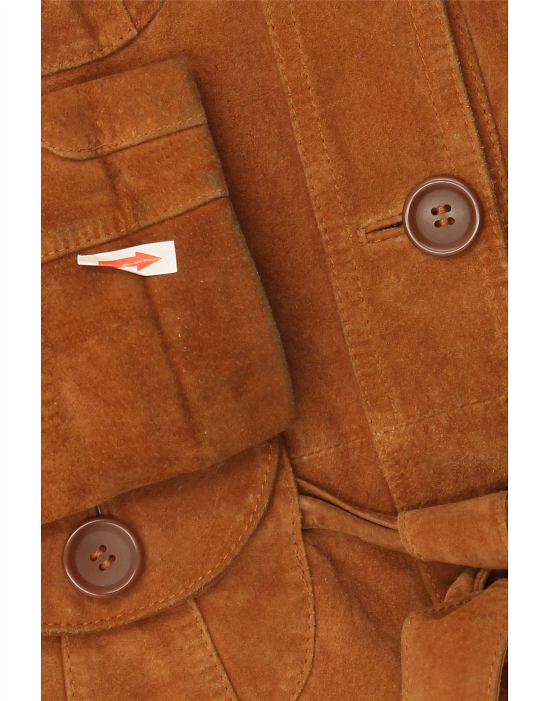 Vero Moda Chaqueta de ante para mujer UK 10 Small Cuero marrón