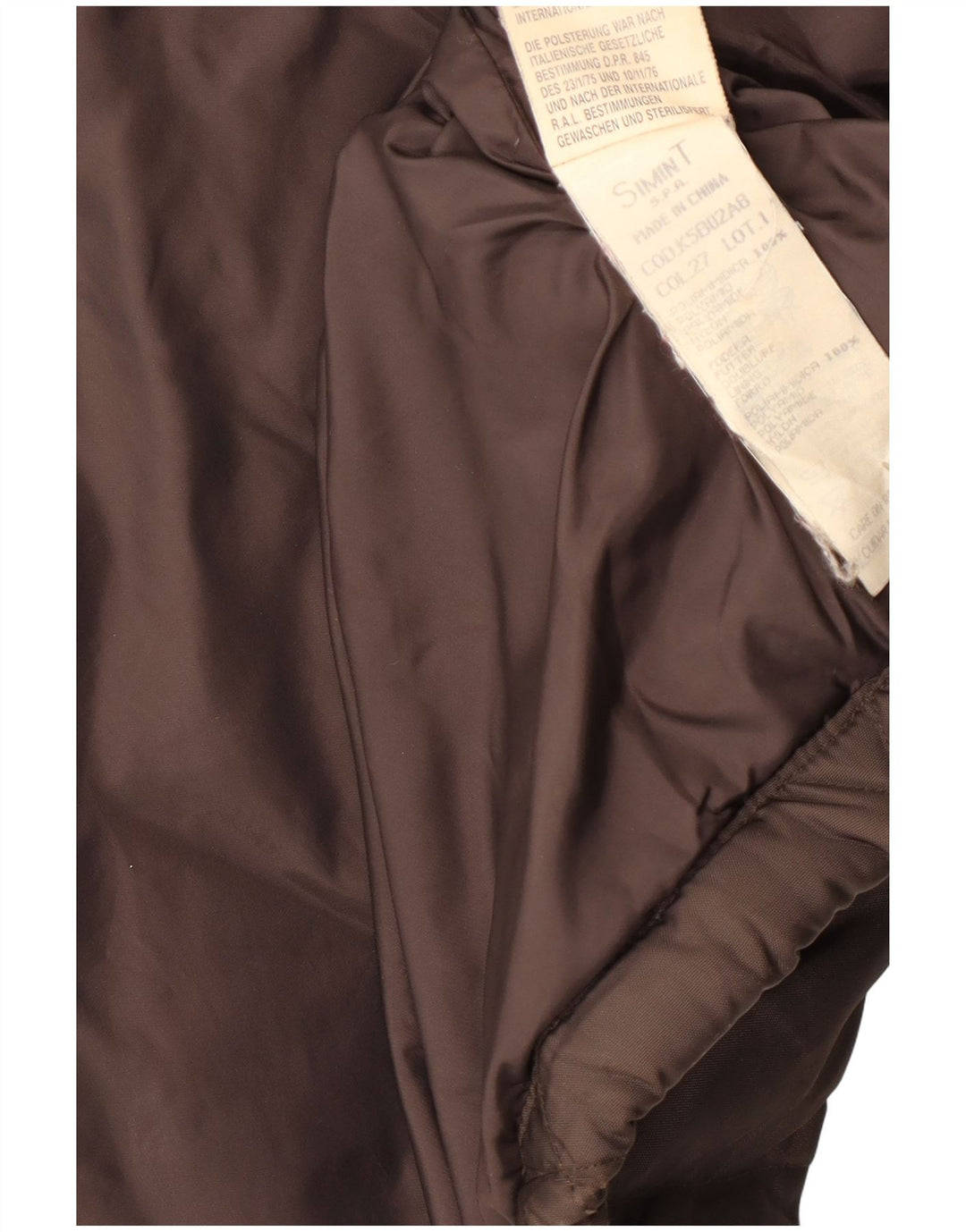 Armani Jeans Chaqueta acolchada acolchada para mujer UK 44 Grande Poliamida marrón
