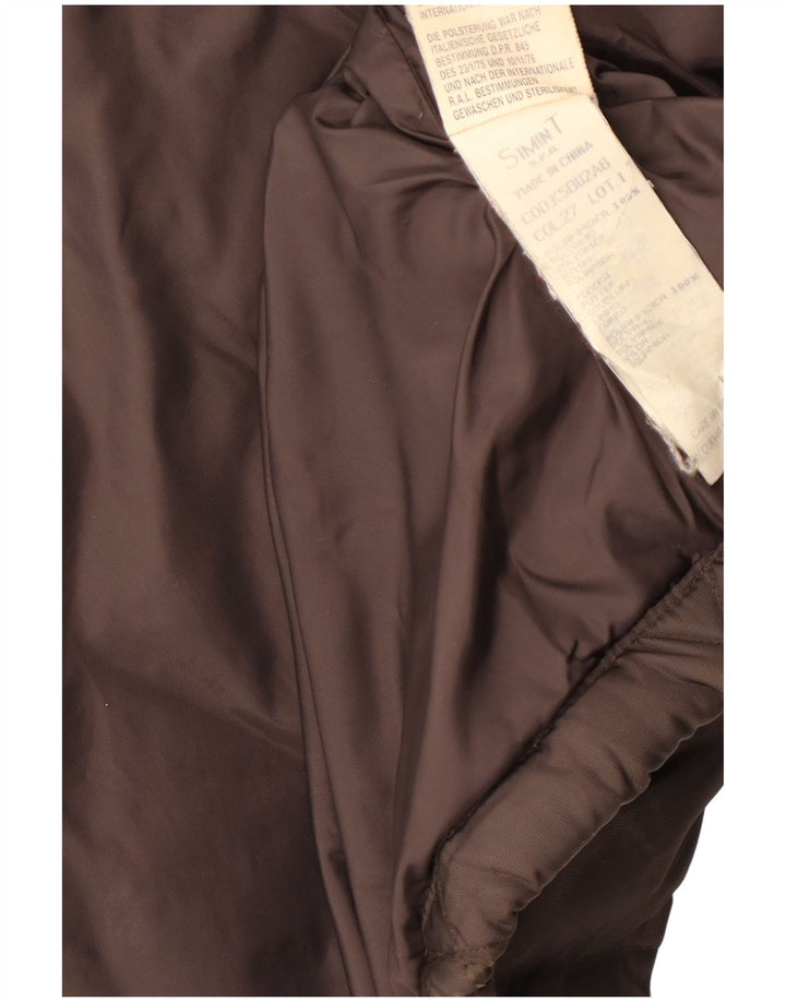 Armani Jeans Chaqueta acolchada acolchada para mujer UK 44 Grande Poliamida marrón